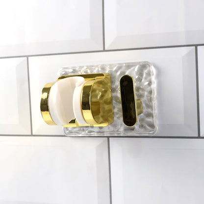 Wall mounted broom and mop holder