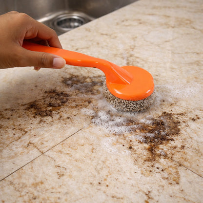 Heavy Duty Cleaning Scrubber Set with Long Handle (1 Set)