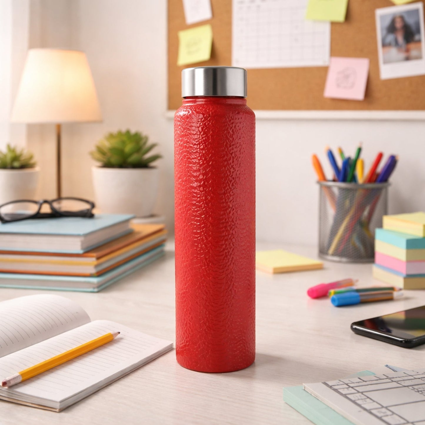 1000 ML Stainless Steel Water Bottle Red Color (1 Pc)