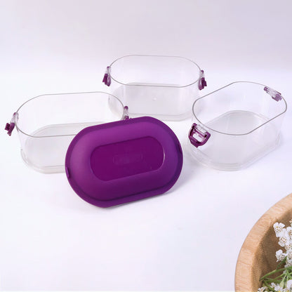 3 Layer Stackable Airtight Food Storage Container Set (1 Set)