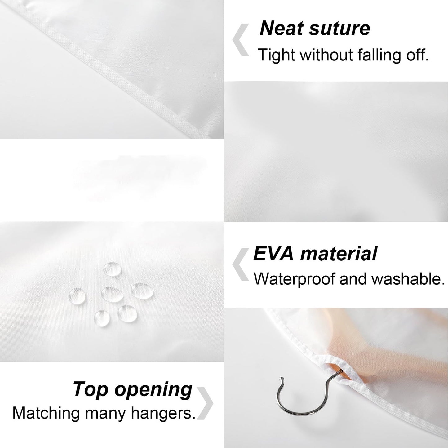 Pack of 5 Hanging Garment Cover Bags for Wardrobe (60 × 120 cm)