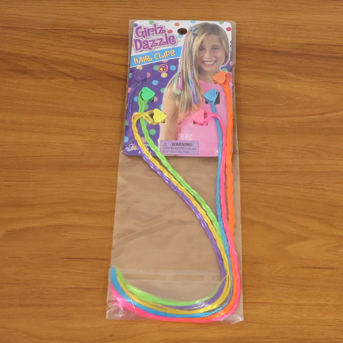Colourful Braided Hair Extension Streaks for Girls & Kids (6 Pc)