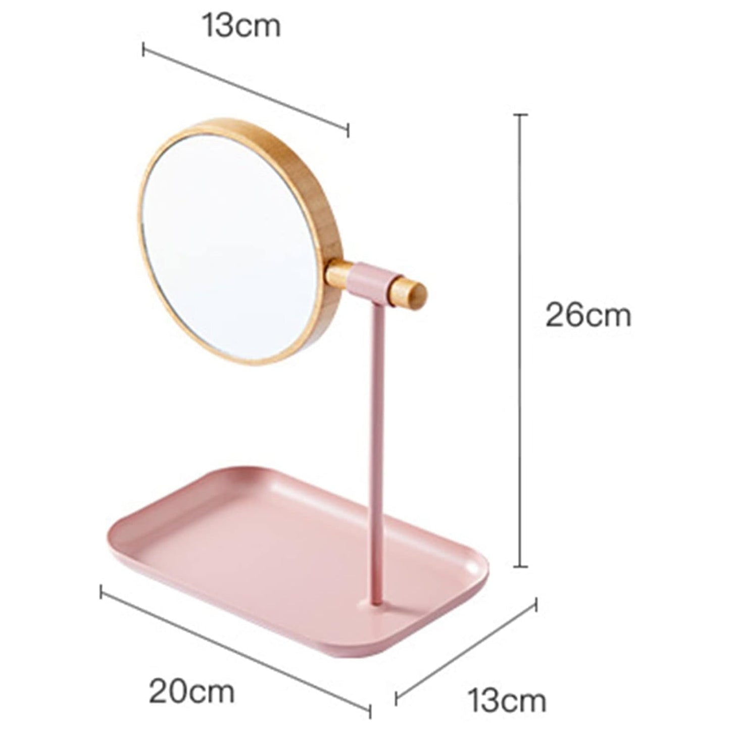 Modern Round Tabletop Makeup Mirror (1 Set)