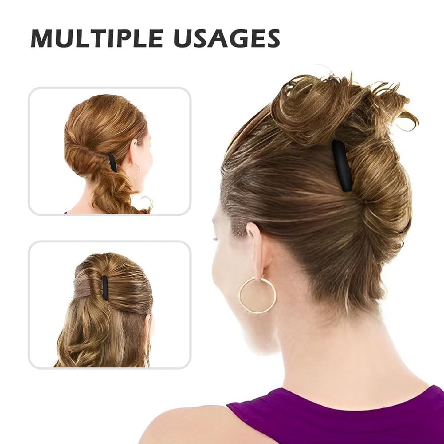 Volumizing Hair Bun Comb Clip (1 Pc)