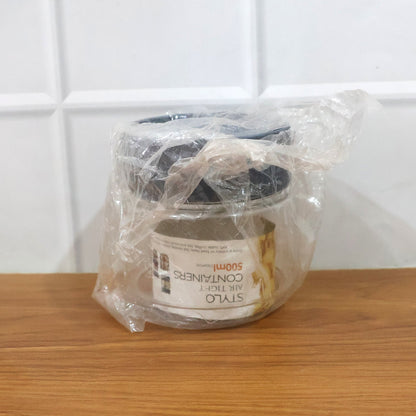 Airtight Transparent Kitchen Storage Jar with Secure Lid (1 Pc / 500 ML Approx)