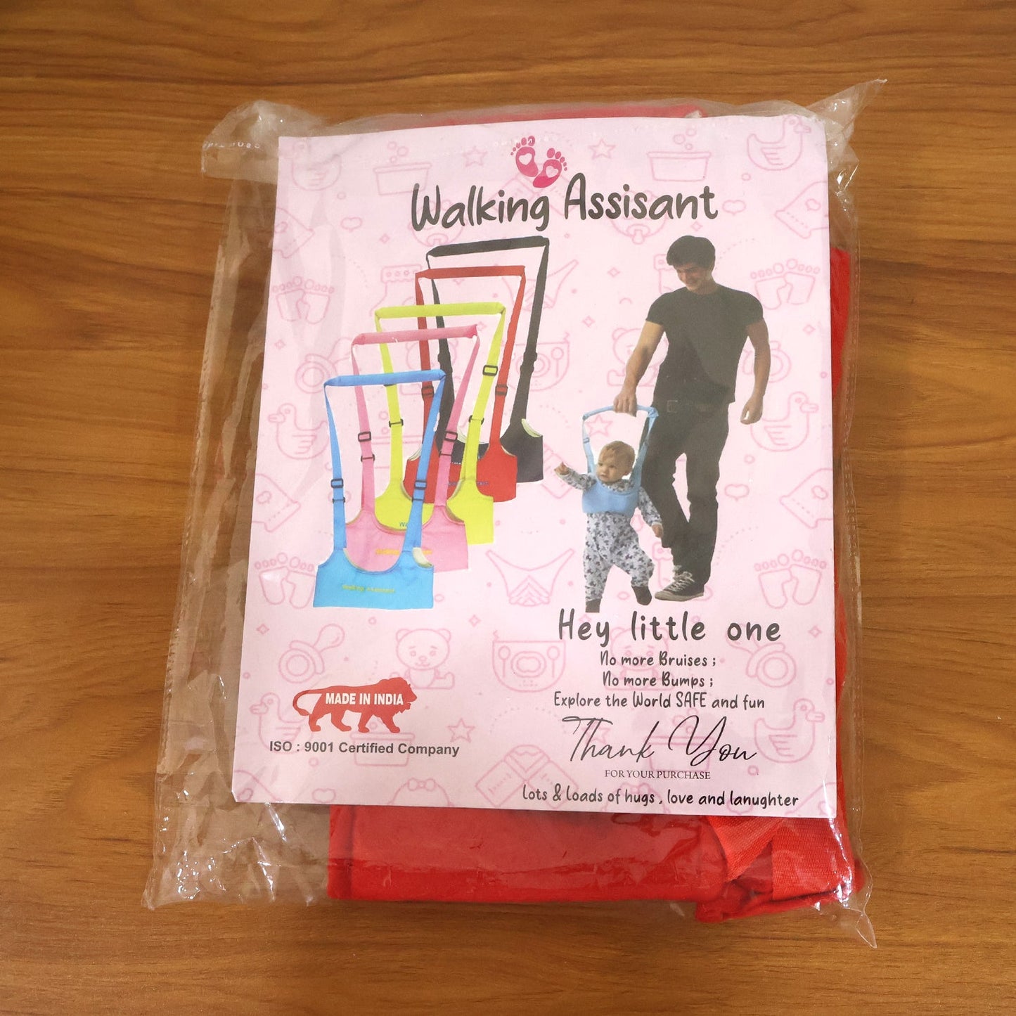 Adjustable Baby Walking Assistant Harness with Safety Support Belt (1 Pc)