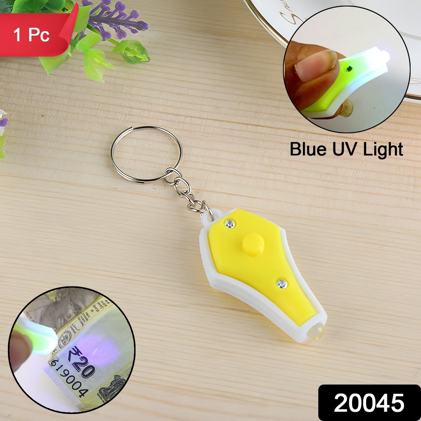 UV blue keychain lamp