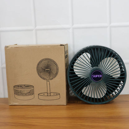 Desk cooling fan phone holder