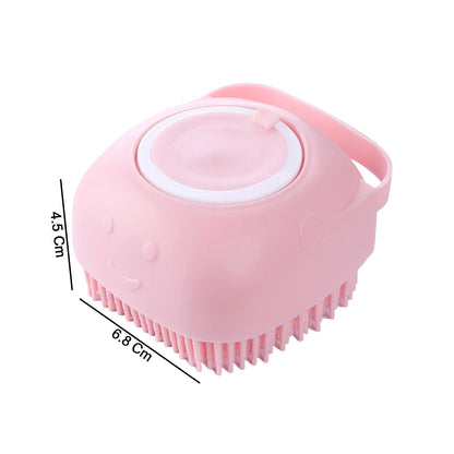 Silicone Massage Bath Body Brush with Built-In Soap Dispenser (1 Pc)