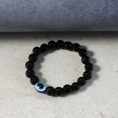 Elegant Dual-Tone Crystal Beaded Stretch Bracelet (1 Pc)