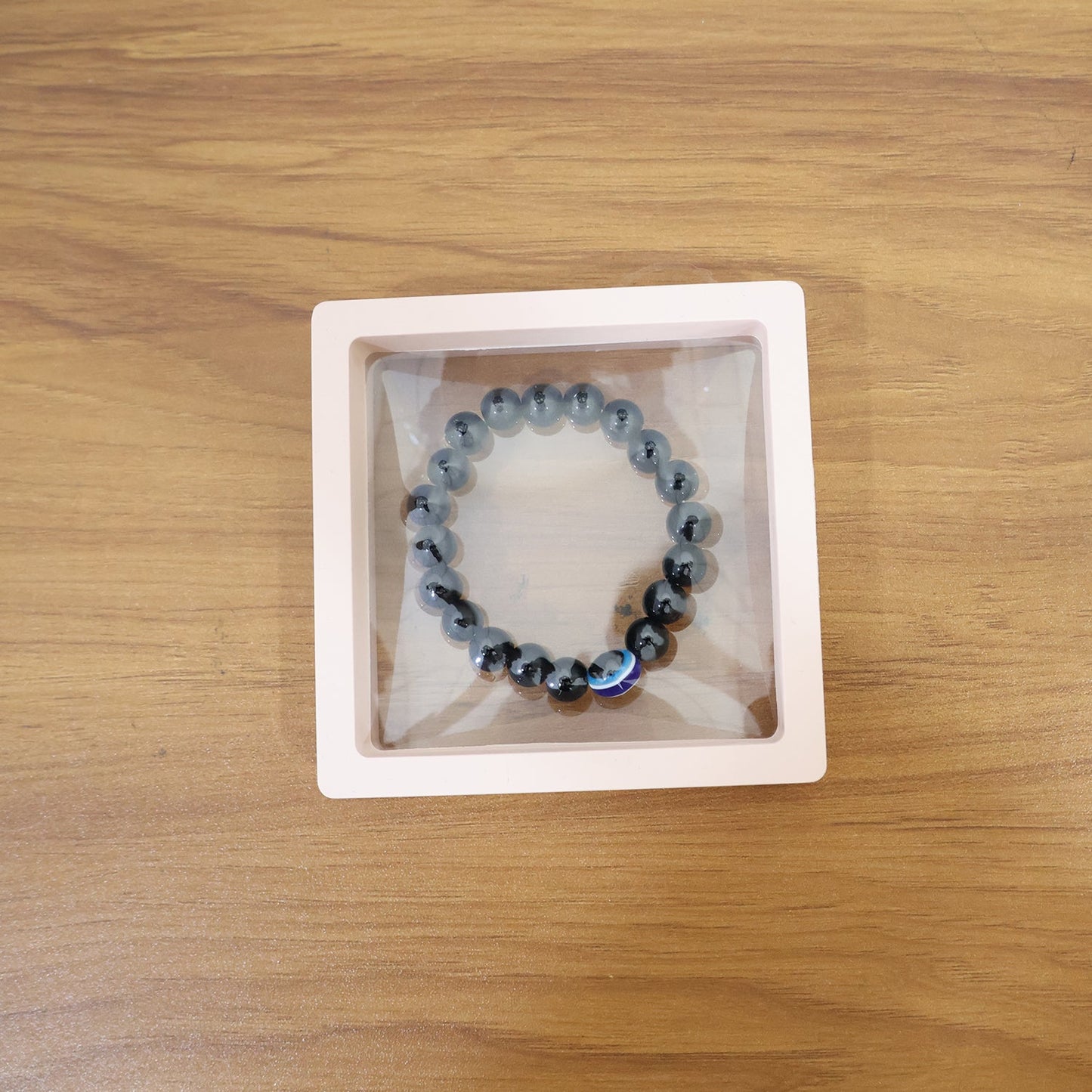 Elegant Dual-Tone Crystal Beaded Stretch Bracelet (1 Pc)