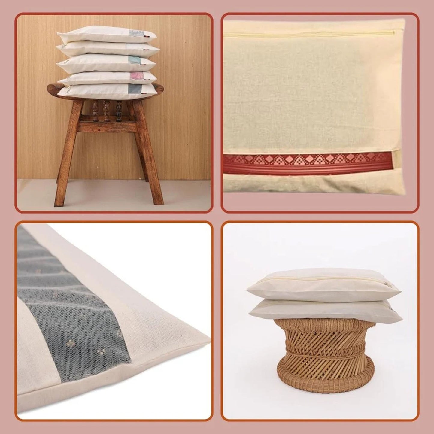 Zip Closure Saree Storage Bag (14.5×16.5 Cm, 1 Pc)