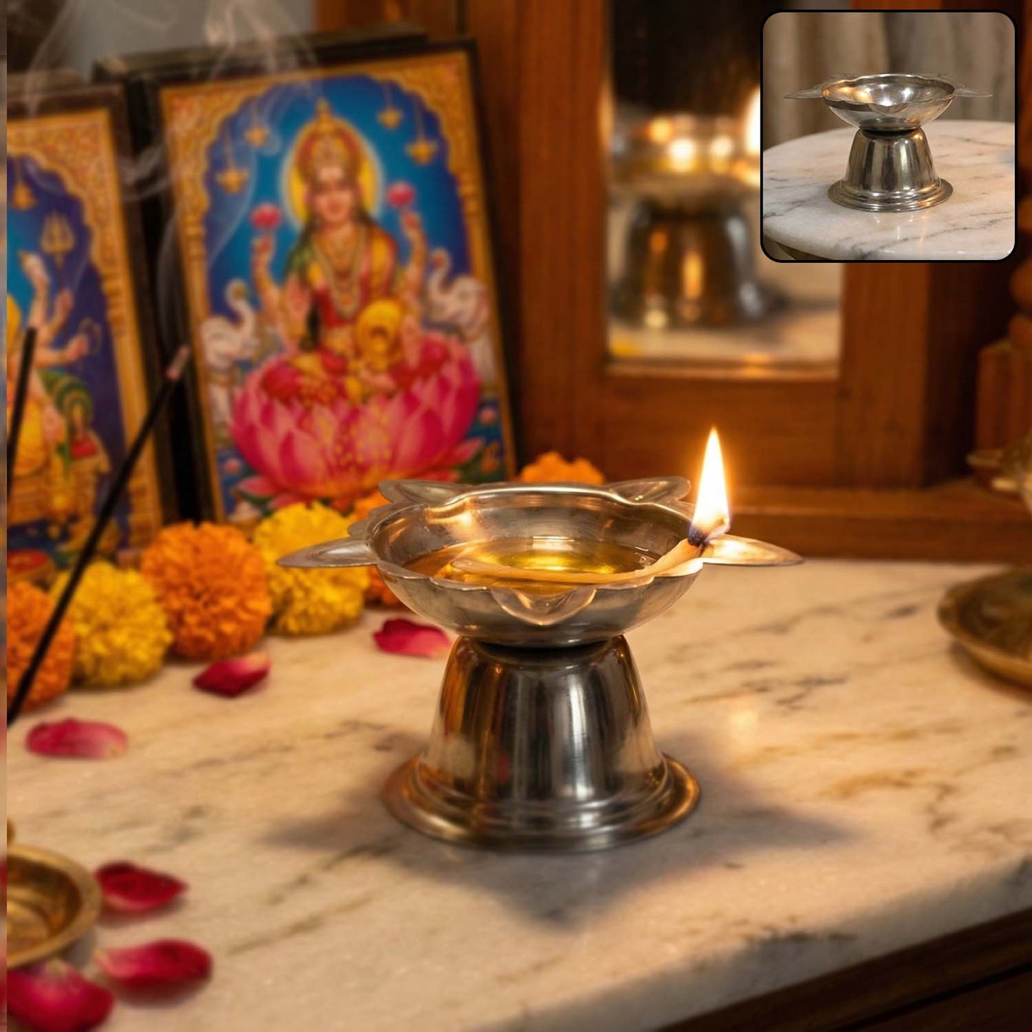 Large sunflower diya stand
