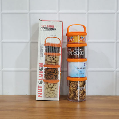 4-in-1 Stackable Dry Fruit Storage Container (1 Set)