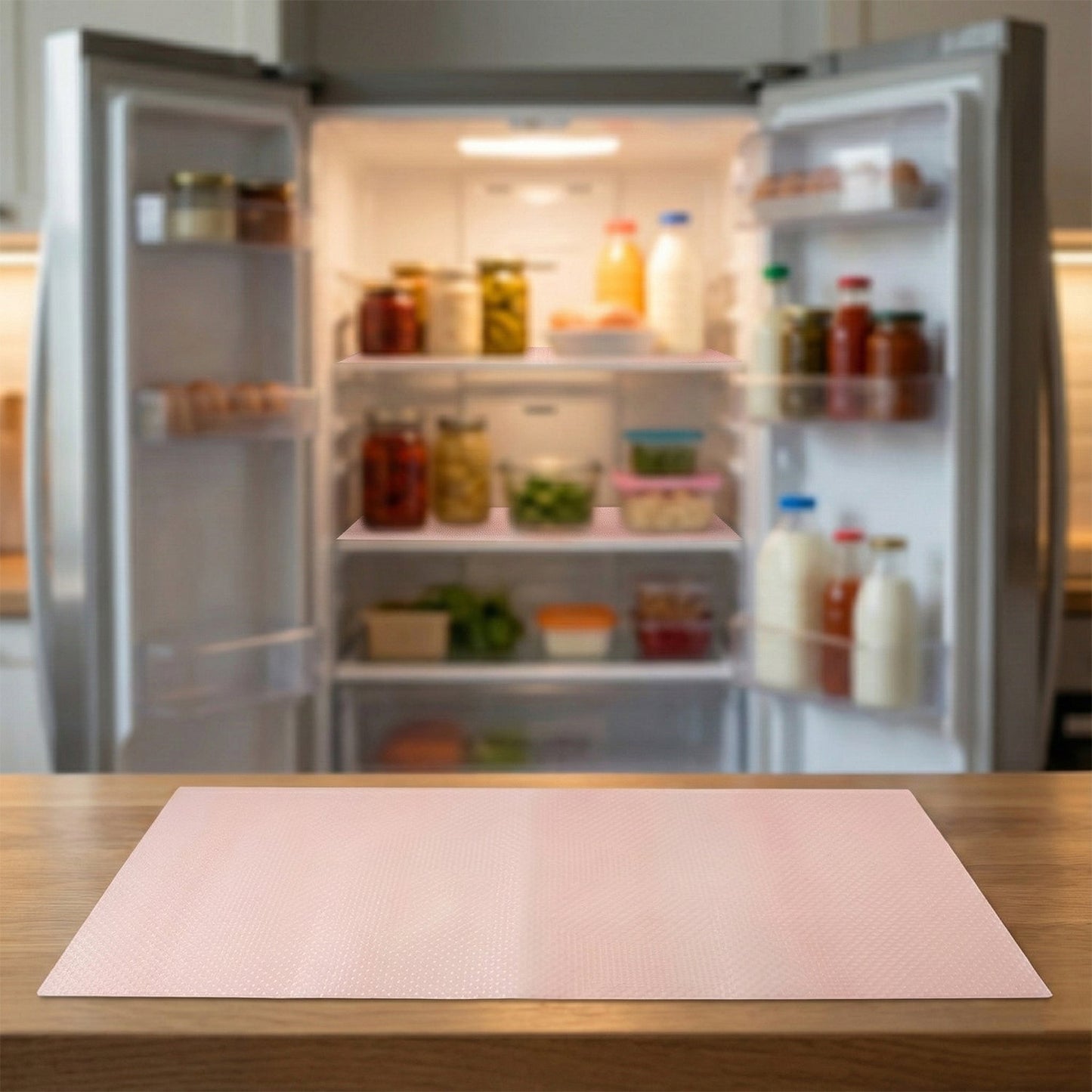Transparent Plastic Fridge Mat 45 x 29 cm (4 Pc)