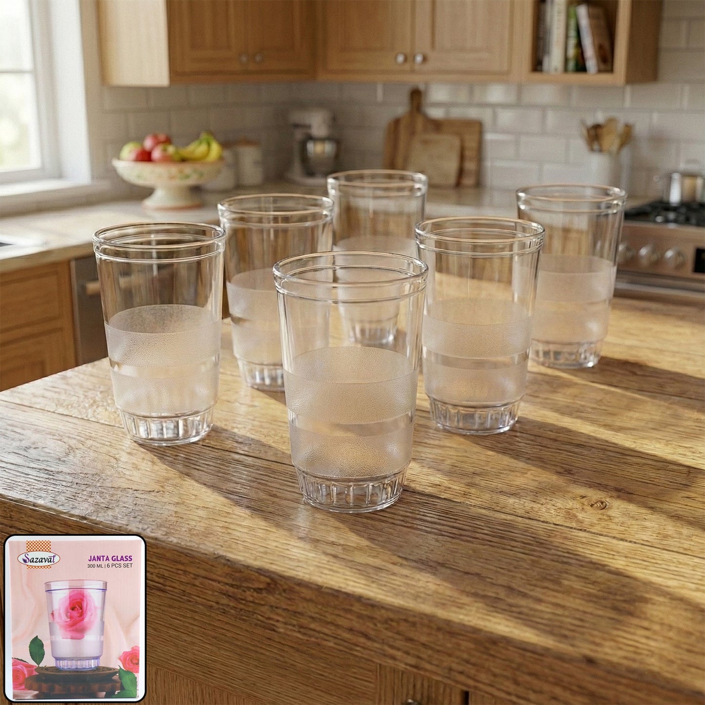 Transparent Drinking Glass Set