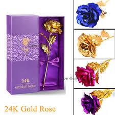 24K Gold Rose Gift Box