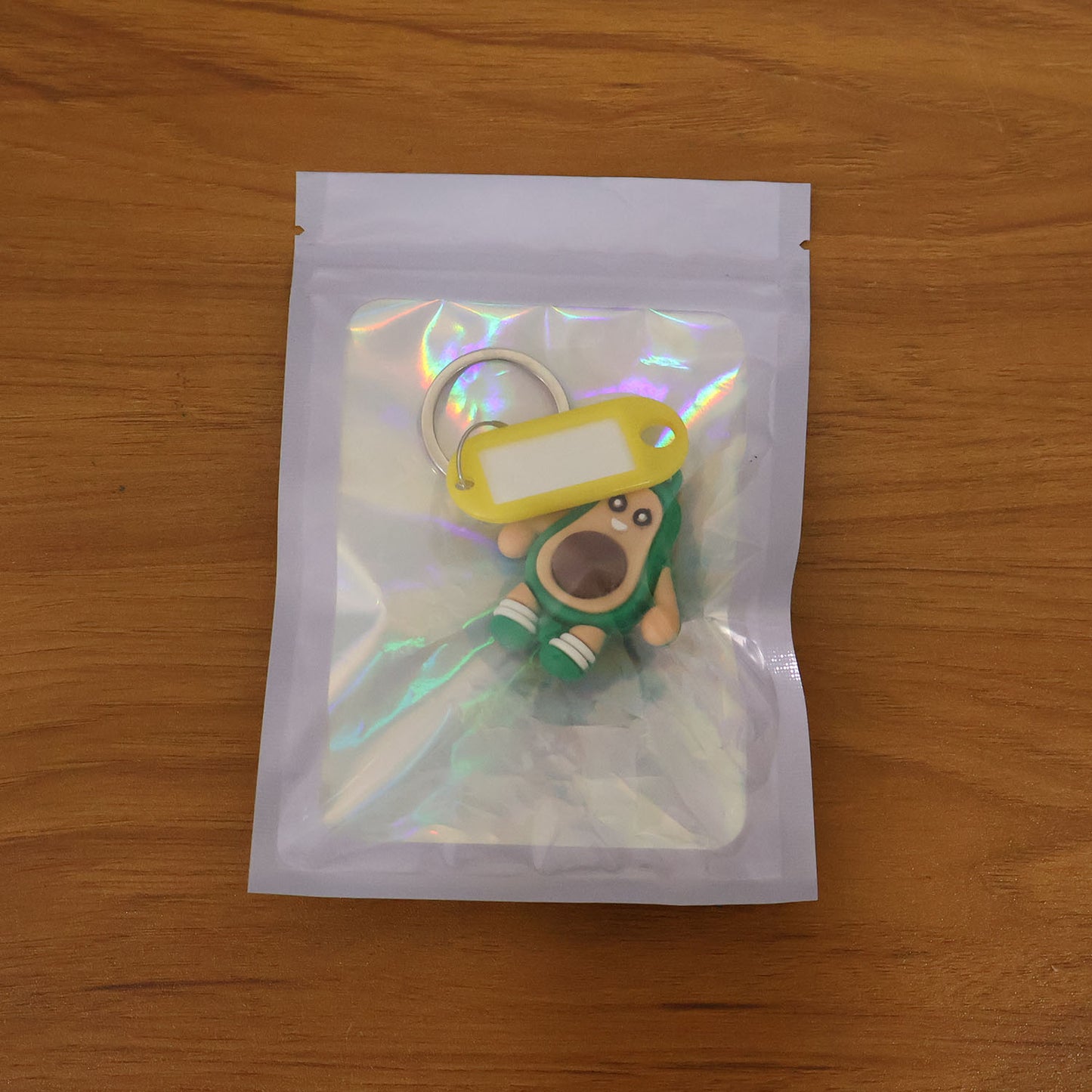 Cute Avocado Cartoon Character Keychain (1 Pc)