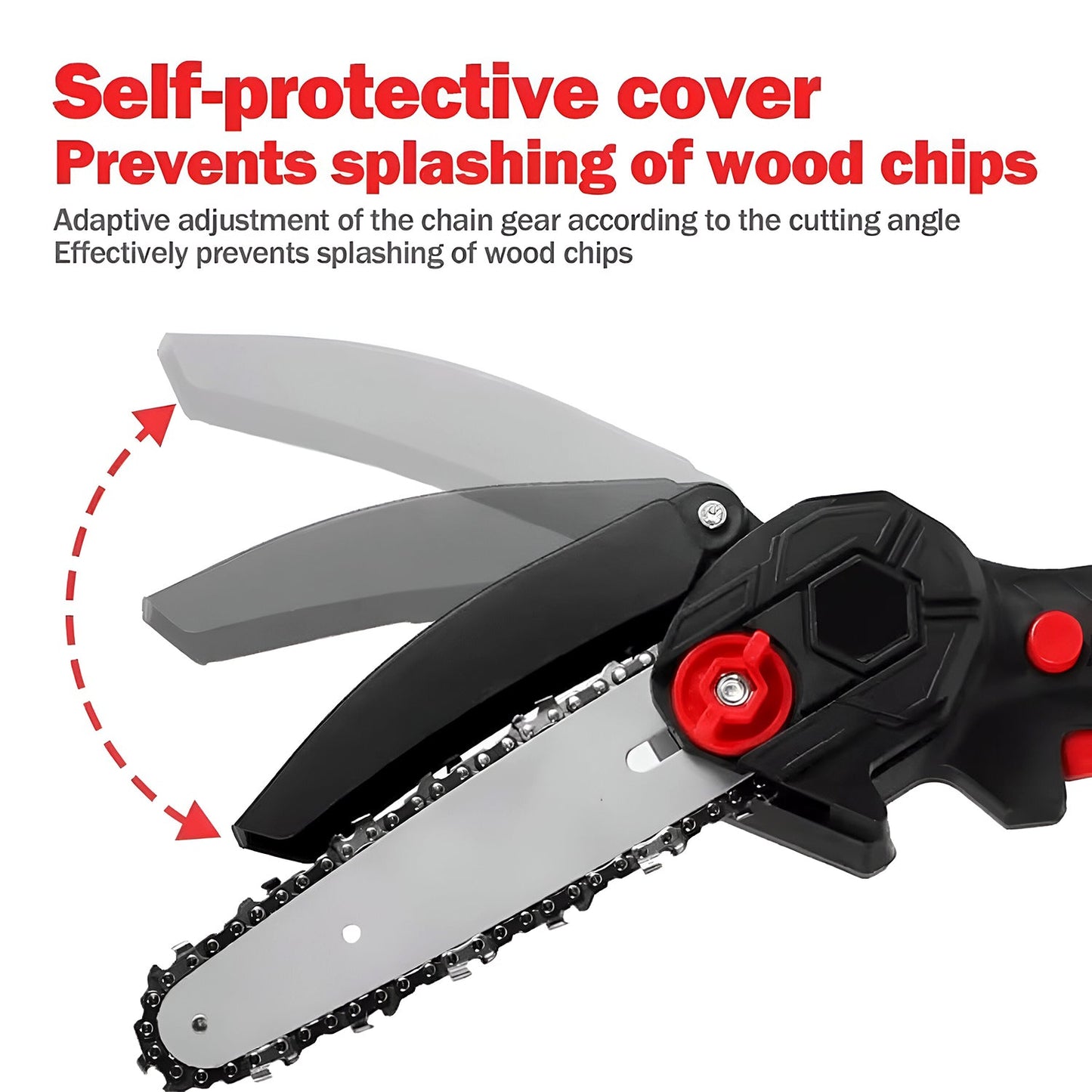 Cordless Mini Electric Chainsaw with Rechargeable Battery (1 Set)