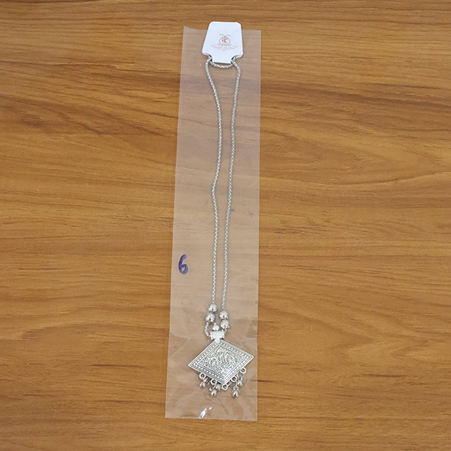 Oxidized silver necklace        
