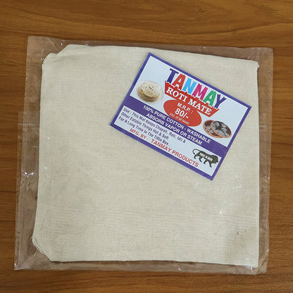 Pure Cotton Roti Mate Cloth, Round roti Cover (51 × 51 Cm, 1 Pc)