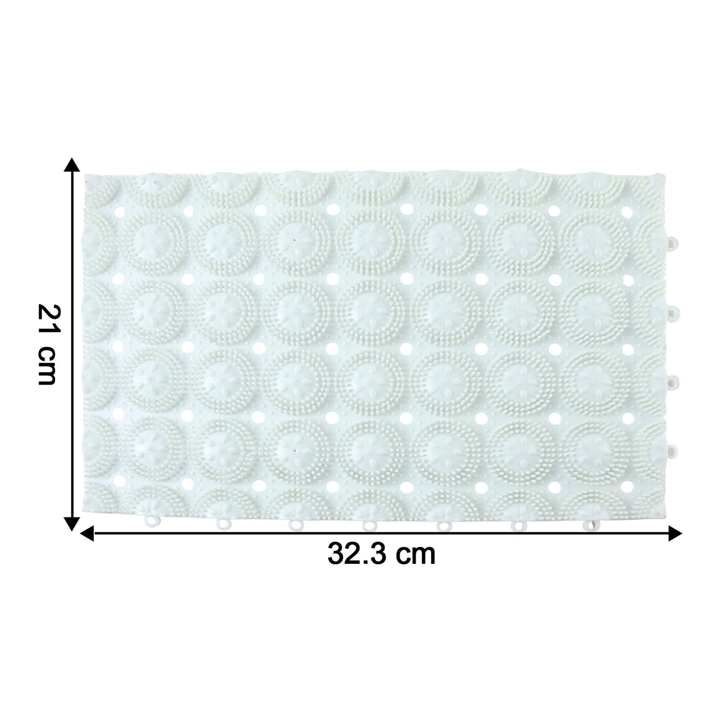 Anti-Slip Bathroom Massage Mat with Suction Cups (33 × 21 cm / 4 Pc)