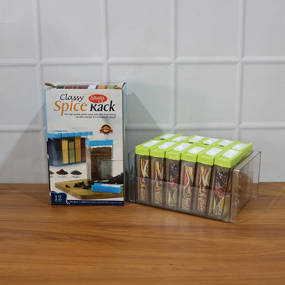 Multi-spice transparent rack