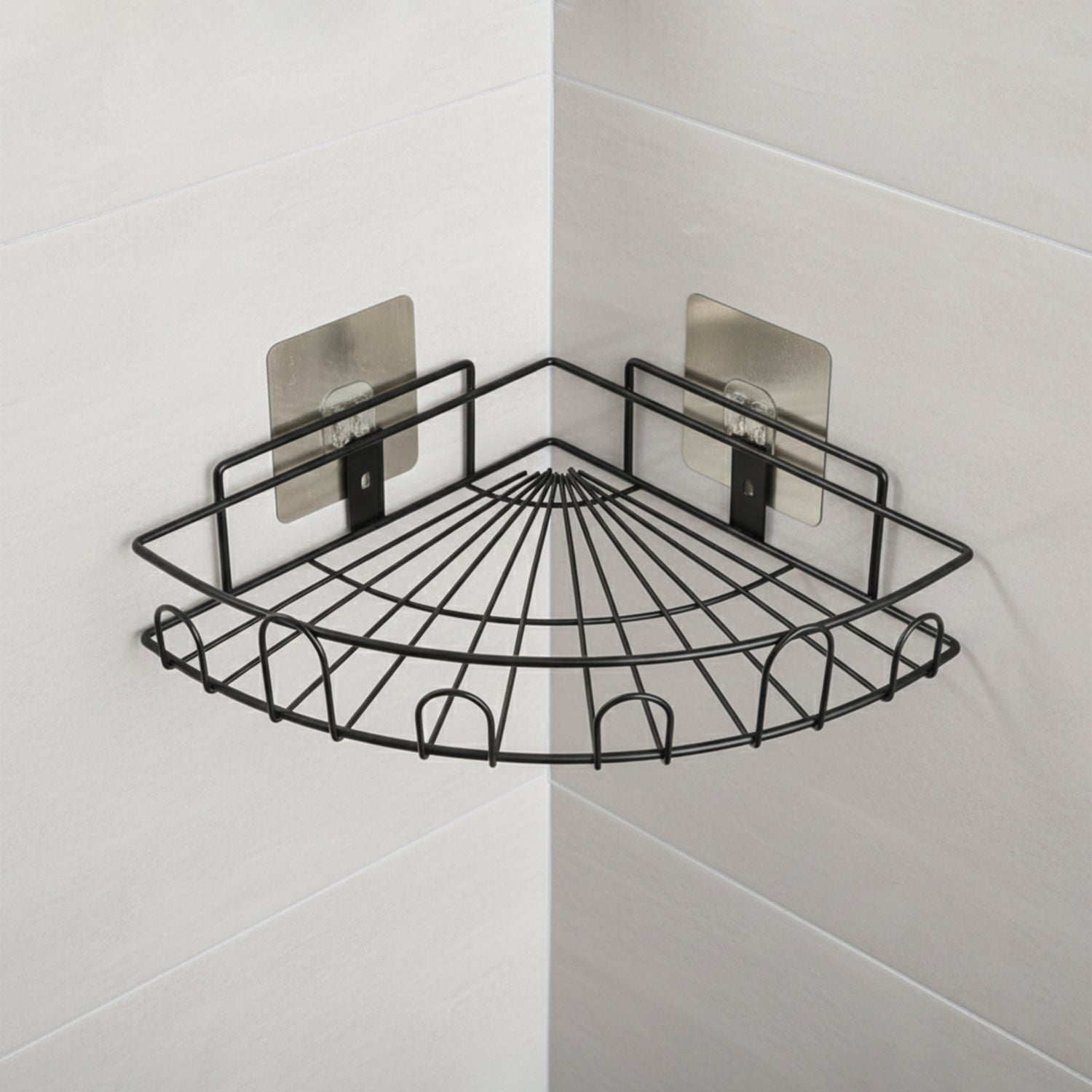 Easy-mount bathroom rack 