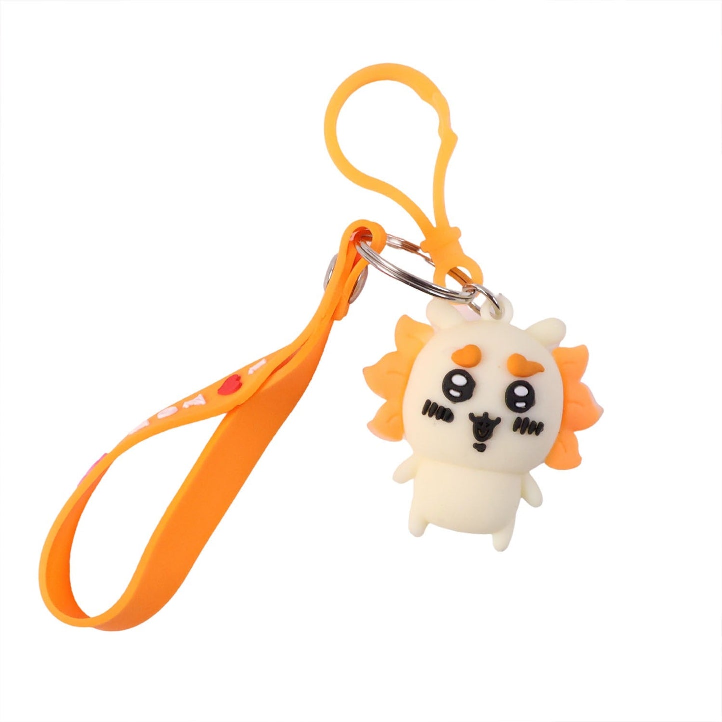 Cute Cartoon Lion Silicone Keychain (1 Pc)