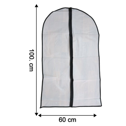 Transparent Garment Cover with Front Zipper (100 × 60 cm, 1 Pc)