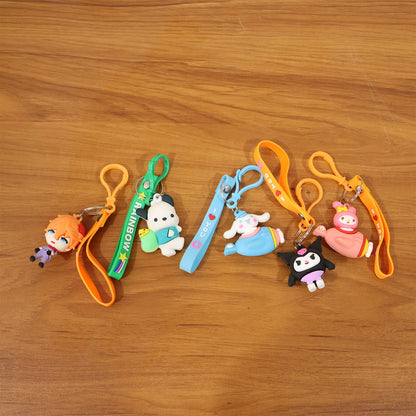 Cute Cartoon Character Bag Charm Keychain (1 Pc, Mix Design)