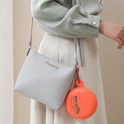 Plastic Round Multi-Purpose Empty Storage Box with Keychain (1 Pc)